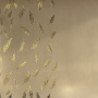 Skóra PU do oprawiania ze złotym wzorem Golden Feather Beige, 50cm x 25cm 