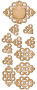 set of mdf ornaments for decoration #83