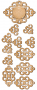 Set of MDF ornaments for decoration #83