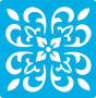 Stencil for crafts 14x14cm "Tile of Baroque style 1" #326