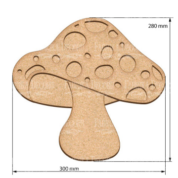 art-board-mushroom-30-28-cm - 2