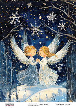 Decoupage card «Christmas Tale» #000840, 21cm x 29,7cm