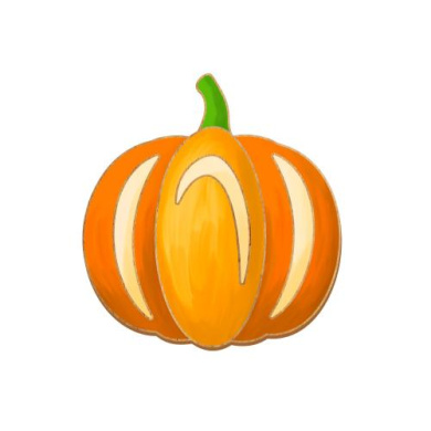 brooch blank for coloring #101 “pumpkin” - 2