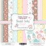 Double-sided scrapbooking paper set Sweet baby girl 8”x8”, 10 sheets