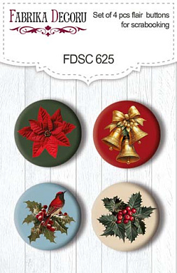 скрапфишки набор 4шт, nostalgic christmas, #625 