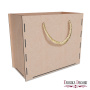 Bag shaped gift box with rope handles for presents, flowers, sweets, 300 х 250 х 150 mm, DIY kit #296