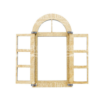 3D figures for decorating dollhouses and shadow boxes, Window 1, Window 2, Set #276 - 2 3D figures for decorating dollhouses and shadow boxes, Window 1, Window 2, Set #276 - 2