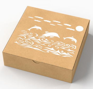 Stencil reusable, 15x20cm "Dolphins and the sea", #369 - 2 Stencil reusable, 15x20cm "Dolphins and the sea", #369 - 2