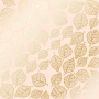 Blatt aus einseitigem Papier mit Goldfolienprägung, Muster Golden Delicate Leaves Beige, 12"x12"