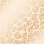 Sheet of single-sided paper with gold foil embossing, pattern Golden Delicate Leaves Beige, 12"x12"