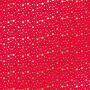 Лист односторонней бумаги с фольгированием, дизайн Golden stars, Poppy red, 30,5см х 30,5см