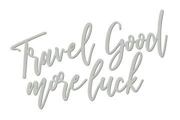 Chipboard "Travel more, good luck" #393 - 2