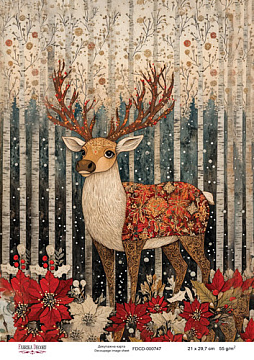 Decoupage card «Christmas Tale» #000747, 21cm x 29,7cm