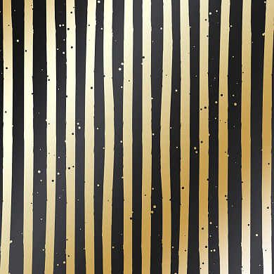 лист односторонней бумаги с фольгированием, дизайн golden stripes black, 30,5см х 30,5 см