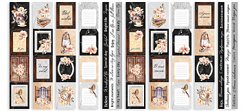 Set of stripes with pictures for decoration  "Sentimental story" 