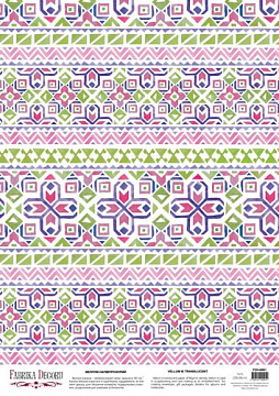 Deco vellum colored sheet Boho style, A3 (11,7" х 16,5")