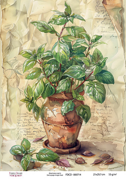 Decoupage-Karte #0714, 21cm x 29,7cm