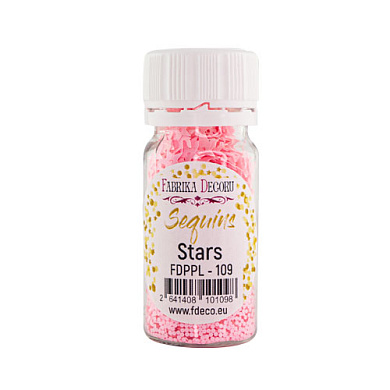 Sequins Stars, pink shabby, #109