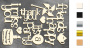 Chipboard embellishments set,  phrases "Happy" #093