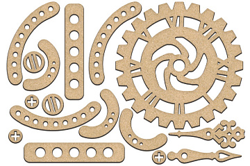 Satz mdf-Ornamente zum Dekorieren #1801