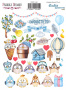 Set of stickers 33 pcs Cutie sparrow boy #144