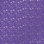 Sheet of single-sided paper embossed with silver foil, pattern Silver stars, color Lavender 12"x12"