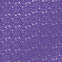 Sheet of single-sided paper embossed with silver foil, pattern Silver stars, color Lavender 12"x12"