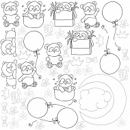 лист 30,5см x 30,5см для раскрашивания чернилами или глазурью, my little baby girl
