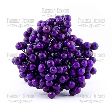 Set of lacquer guelder rose berries, Purple, 20pcs