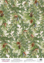 Deco vellum colored sheet Coniferous branches, A3 (11,7" х 16,5")