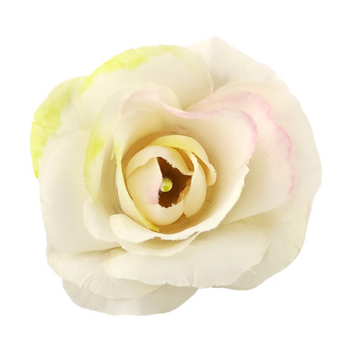 цветок чайной розы mini айвори с розовым, 1шт - 2