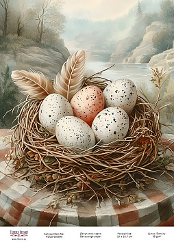 Decoupage card «Easter eggs-02» #000898, 21cm x 29,7cm