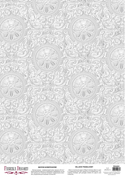 Deco vellum colored sheet Rosettes and stucco, A3 (11,7" х 16,5")
