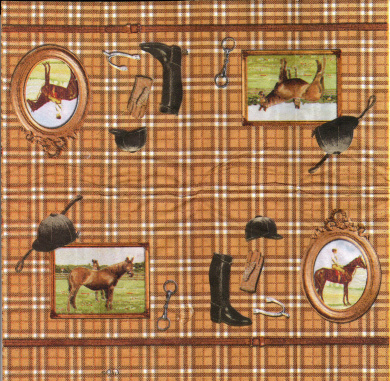 салфетка для декупажа "конный спорт" фабрика декору - 2
