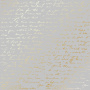 Лист односторонней бумаги с фольгированием, дизайн Golden Text Gray, 30,5см х 30,5см