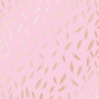 Blatt aus einseitigem Papier mit Goldfolienprägung, Muster Golden Feather Pink, 12"x12"