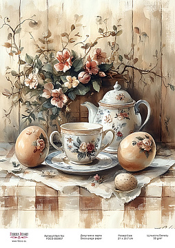 Decoupage card «Easter coziness-04» #000957, 21cm x 29,7cm