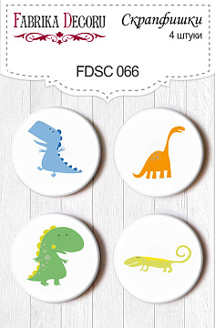 Set mit 4 Flair-Buttons für Scrapbooking #066