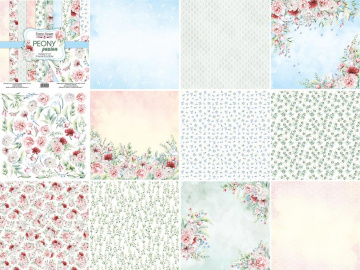 набор бумаги для скрапбукинга peony garden 20x20 см, 10 листов - 2 набор бумаги для скрапбукинга peony garden 20x20 см, 10 листов - 2
