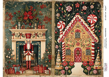 Decoupage card «Christmas Tale» #000733, 21cm x 29,7cm