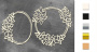 Chipboard embellishments set, Poinsettia frames #530