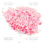 Cekiny Okrągłe płaskie, różowe z opalizującą masą perłową, #417