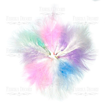 Feathers set Down "Multicolored"