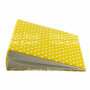 Blankoalbum mit weicher Stoffhülle Erbsen in Gelb 20cm x 20cm