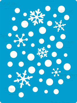 Stencil for crafts 15x20cm "Snowy background maxi" #194