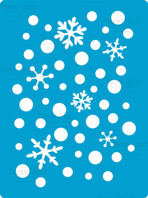трафарет многоразовый 15x20см снежный фон макси #194 фабрика декору