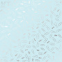 лист односторонней бумаги с серебряным тиснением, дизайн silver drawing pins and paperclips, blue, 30,5см х 30,5см