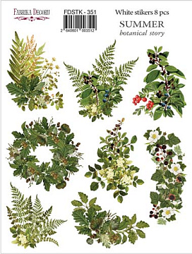 Zestaw naklejek 8 szt, Summer botanical story #351