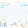 Double-sided scrapbooking paper set  Dreamy baby boy 8"x8", 10 sheets - 5