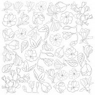лист для для раскрашивания маркерами magnolia in bloom 30,5x30,5 см